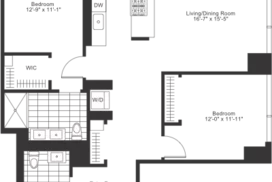 2 bedroom corner unit floor plan