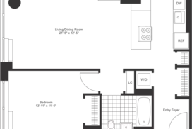 1 bedroom floor plan