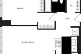 1 bedroom floor plan