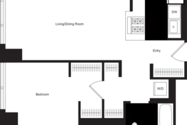 1 bedroom floor plan