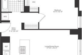 1 bedroom floor plan