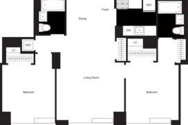 2 bedroom floor plan