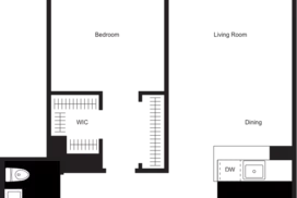 1 bedroom floor plan