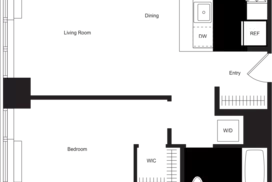 1 bedroom floor plan