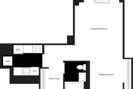 alcove studio floor plan