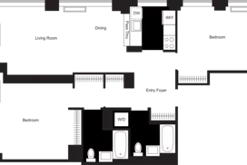 2 bedroom floor plan