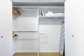 Generous closet space.