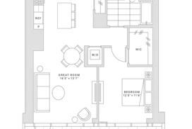 Fifteen Fifty San Francisco 1 Bedroom Floor Plan