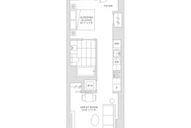 Fifteen Fifty San Francisco Jnr 1 Bedroom Floor Plan