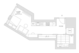 Fifteen Fifty San Francisco Studio Floor Plan