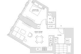 Fifteen Fifty San Francisco 1 Bedroom Floor Plan