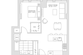 Fifteen Fifty San Francisco 1 Bedroom Floor Plan