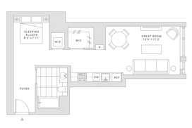 Fifteen Fifty San Francisco Jnr 1 Bedroom Floor Plan