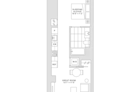 Fifteen Fifty San Francisco Jnr 1 Bedroom Floor Plan