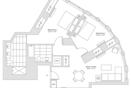 Fifteen Fifty San Francisco 2 Bedroom Floor Plan