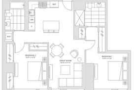 Fifteen Fifty San Francisco 2 Bedroom Floor Plan