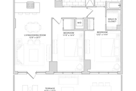 10K 2 Bedroom Floorplans