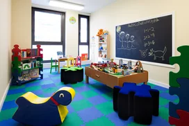 Toys, books and games make our children's playroom the perfect place for kids and their parents to relax, have fun and make friends.