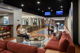 Host parties in the bowling lounge and game room, equipped with a piano, karaoke bar, and arcade games. 