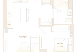 The Set 1 Bedroom Floorplan