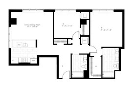 2 bedroom floor plan