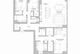 The Row Three Bedroom Floorplan