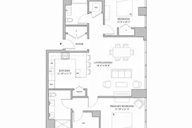 The Row Two Bedroom Floorplan